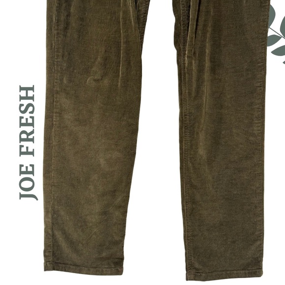 🛍️3/$40 Joe Fresh Slim Fit Corduroy Pants – Olive Green (Size 10 / 30) - Picture 5 of 7